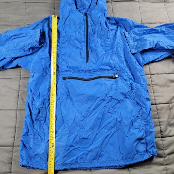 Vintage LL Bean Anorak Adults Medium Blue Windbreaker Jacket Outdoor Made In USA - Picture 8 of 9